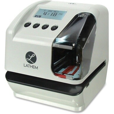 Lathem LT5 Electronic Time and Date Stamp - Card Punch/Stamp - Digital - Time, Date Record Time