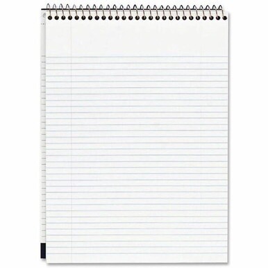 Mead Premium Wirebound College Ruled Legal Pads - 70 Sheets - Spiral - 20 lb Basis Weight - 8 1/2&quot; x 11 3/4&quot; - White Paper - Micro Perforated, Heavyweight, Stiff-back, Spiral Lock - 1 Each