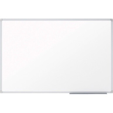 Mead Basic Dry-Erase Board - 96.6&quot; (8.1 ft) Width x 48.6&quot; (4.1 ft) Height - White Melamine Surface - Silver Aluminum Frame - Durable, Marker Tray - 1 Each