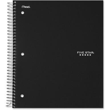 GSA MAS Five Star College Ruled 3 - subject Notebook - Letter - 150 Sheets - Wire Bound - College Ruled - Letter - 8 1/2" x 11" - BlackKraft Cover - 1 Each