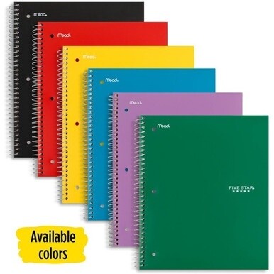 Five Star Wirebound Wide Rule 1-Subject Notebook - 100 Sheets - Wire Bound - Wide Ruled - 8" x 10 1/2" - NavyPlastic Cover - 1 Each