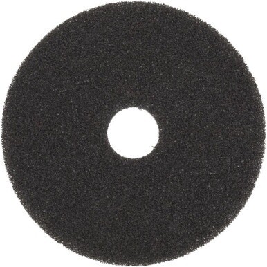 Scotch-Brite High Productivity Pad 7300 - 5/Pack - Round x 20&quot; Diameter x 0.50&quot; Thickness - Floor, Stripping - 175 rpm to 600 rpm Speed Supported - Durable, Clog Resistant, Dirt Remover - Nylon - Blac