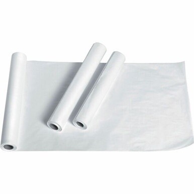 Medline Exam Table Crepe Paper - 120 ft Length x 20&quot; Width - Poly - White - 12 / Box