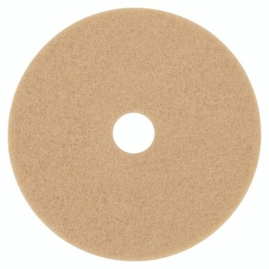 Ultra High-Speed Floor Burnishing Pads 3400, 20&quot; Diameter, Tan, 5/Carton