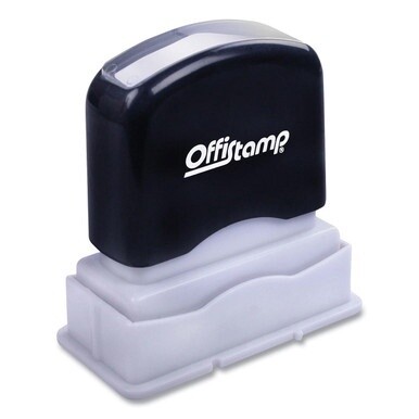Pre-Inked Message Stamp with Blank Date Box, ENTERED, 1.63&quot; x 0.38&quot;, Red Ink
