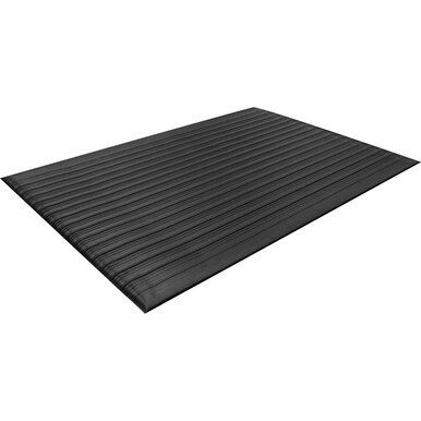 Guardian Floor Protection Air Step Anti-Fatigue Mat - Indoor - 24&quot; Length x 36&quot; Width x 0.37&quot; Thickness - Polycarbonate - Black - 1Each