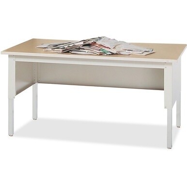Mayline Mailflow-To-Go Sorting Table - 60&quot; x 30&quot;36&quot; - 1 Shelve(s) - Finish: Chrome, Gray