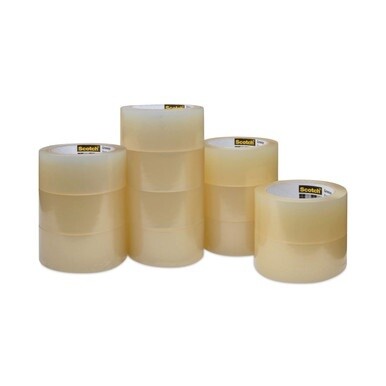 Greener Commercial Grade Packaging Tape, 3&quot; Core, 1.88&quot; x 54.6 yds, Clear, 12/Pack