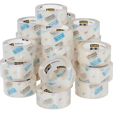 Scotch Heavy-Duty Shipping/Packaging Tape - 54.60 yd Length x 1.88&quot; Width - 3.1 mil Thickness - 3&quot; Core - Synthetic Rubber Resin - Rubber Resin Backing - Breakage Resistance - For Mailing, Moving, Shi