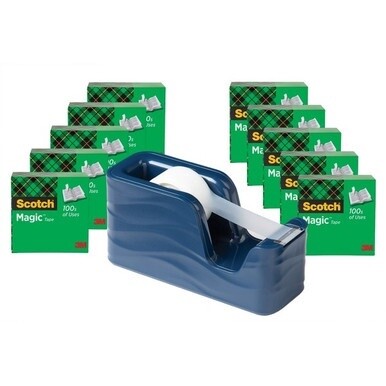 Scotch Magic Tape C18 Dispenser Value Pack - 333.33 yd Length x 0.75&quot; Width - Dispenser Included - 10 - Matte