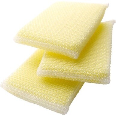 Scotch-Brite Dobie All-purpose Cleaning Pads - 0.5&quot; Height x 2.6&quot; Width x 4.3&quot; Depth - 24/Carton - Polyurethane - Yellow