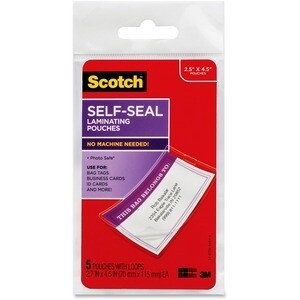 3M Scotch Self Laminating Luggage Tag Protectors