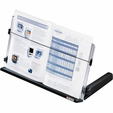 3M In-Line Document Holder - 4&quot; Height x 18&quot; Width - Black, Clear