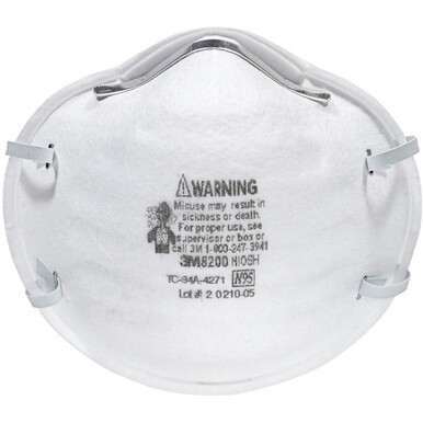 3M N95 Particle Respirator 8200 Masks - 2-Packs - Airborne Particle, Mold, Dust, Granular Pesticide, Allergen Protection - White - Disposable, Lightweight, Stretchable, Adjustable Nose Clip - 12 / Car