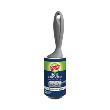 Lint Roller, Extra Sticky, Heavy-Duty Handlle, 48 Sheets/Roll