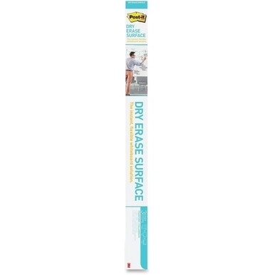 Post-it&amp;reg; Self-Stick Dry-Erase Film Surface - 48&quot; (4 ft) Width x 72&quot; (6 ft) Length - White - Rectangle - Flexible, Stain Resistant, Self-stick - 1 / Pack