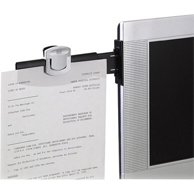 3M Monitor Mount Document Clip - 0.9&quot; Height x 6.3&quot; Width x 3&quot; Depth - Aqua