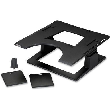 3M Ergonomic Notebook Riser - 6&quot; Height x 13&quot; Width x 13&quot; Depth - Black