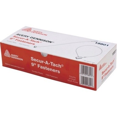 Monarch Secure-A-Tach Fasteners - 1000 Fastener(s) Polypropylene - 9&quot; - 1000/Box - Clear