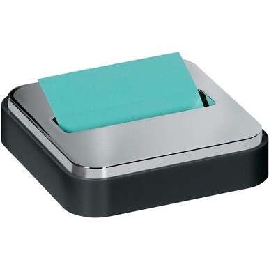 Post-it&amp;reg; Note Dispenser - 3" x 3" Note - 45 Sheet Note Capacity - Black