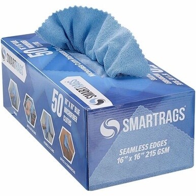 Monarch Smart Rags Microfiber Cloths - For Automotive, Office, Healthcare, Household, Garage, Breakroom, Factory, Hospital, Industry, Nursing Home - 50 / Box - Reusable, Streak-free, Lint-free, Dirt R