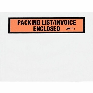 3M Packing List/Invoice Enclosed Envelopes - Packing List - 4 1/2&quot; Width x 5 1/2&quot; Length - Self-sealing - Polyethylene - 1000 / Box - Clear