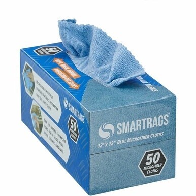 Monarch Smart Rags Microfiber Cloths - For Automotive, Office, Healthcare, Household, Garage, Breakroom, Hospital, Industry - 50 / Box - Reusable, Streak-free, Lint-free, Dirt Resistant, Grime Resista