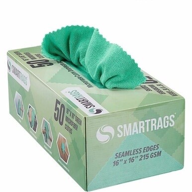 Monarch Smart Rags Microfiber Cloths - For Automotive, Office, Healthcare, Household, Garage, Breakroom, Factory, Hospital, Industry, Nursing Home - 50 / Box - Reusable, Streak-free, Lint-free, Dirt R