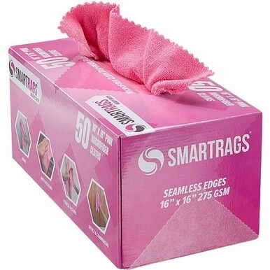 Monarch Smart Rags Microfiber Cloths - For Institutional, Automotive, Office, Healthcare, Household, Garage, Breakroom, Factory, Hospital - 50 / Box - Heavy Duty, Reusable, Streak-free, Lint-free, Dir