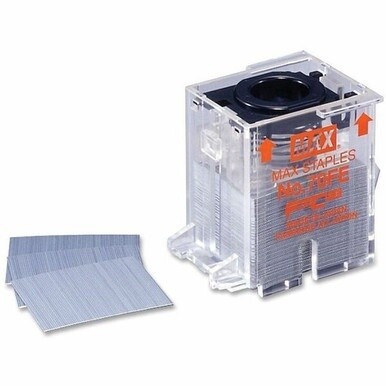 GSA MAS MAX EH70F Flat Clinch Staple Cartridge - 5/16" Leg - 7/16" Crown - Holds 70 Sheet(s) - for Paper - Silver5000 / Box