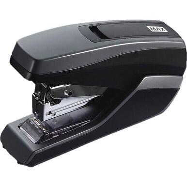 MAX HD-55FL Half-strip Stapler - 35 of 80g/m&amp;#178; Paper Sheets Capacity - 100 Staple Capacity - Half Strip - 24/6mm, 26/6mm Staple Size - 1 Each - Gray, Black