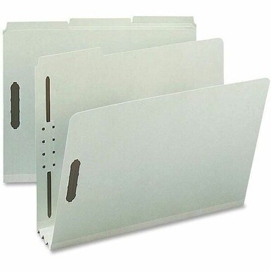 Nature Saver 1/3 Tab Cut Letter Recycled Fastener Folder - 8 1/2&quot; x 11&quot; - 3&quot; Expansion - 2 Fastener(s) - 2&quot; Fastener Capacity for Folder - Top Tab Location - Assorted Position Tab Position - Pressboar