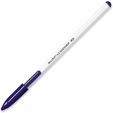 7520-01-058-9977 7520010589977 AbilityOne Stick Pen - Medium Point - Blue Ink