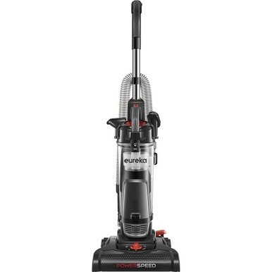 Eureka PowerSpeed Upright Vacuum Cleaner - Bagless - Crevice Tool, Brush Tool, Upholstery Tool, Extension Hose - 12.60&quot; Cleaning Width - Carpet, Hardwood - 25 ft Cable Length - 84&quot; Hose Length - Foam 