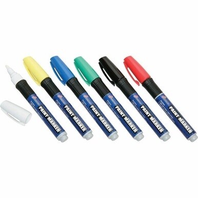 7520012074167 SKILCRAFT Medium Point Oil Based Paint Marker - Medium Marker Point - Bullet Marker Point Style - Black, Red, Blue, Green, White, Yellow Oil Based Ink - Fiber Tip - 6 / Set