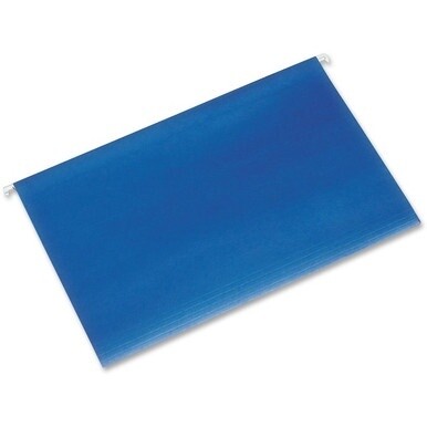 SKILCRAFT Hanging File Folder - 8 1/2&quot; x 14&quot; - 2&quot; Expansion - Paperboard - Blue - 25 / Box