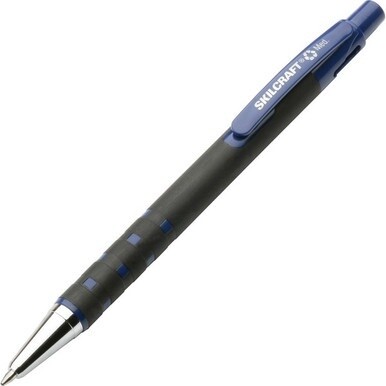 7520013687772 AbilityOne Rubberized Ballpoint Pen - Medium Point - Blue Ink