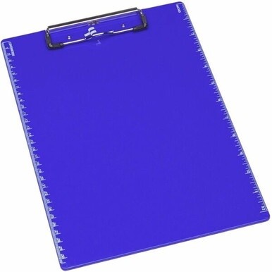 GSA MAS ABILITYONE 7520014393391 7520-01-439-3391  Clipboard, Plastic, Recycled, Blue with Ruler, 9" x 12" 24 EA