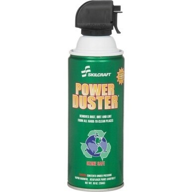 7930013982473 SKILCRAFT Power Duster - For Desktop Computer, Keyboard, Printer, Fax Machine, Copier, Scanner, Telephone, Display Screen, VCR, Optical Media, Clock, ... - 10 fl oz - Ozone-safe, Residue