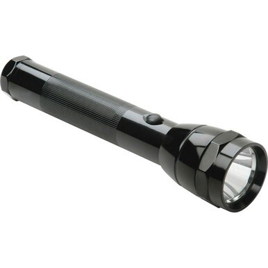 6230015133306 AbilityOne SKILCRAFTÆ Aluminum Flashlight - 10-1/2&quot; Long - Requires 2 D Batteries - Black