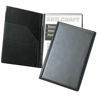 GSA MAS ABILITYONE 7510014547388 7510-01-454-7388  Steno Pad Holder, Vinyl, Black, 9" x 6" 24 EA