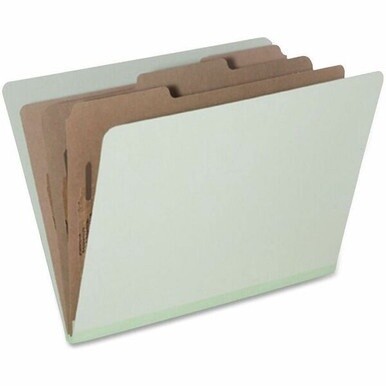 7530015726207 AbilityOne 8 Section Classification Folder - 3 Dividers - Letter - Green