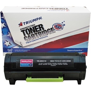 ABILITYONE 7510016590090 7510-01-659-0090  Toner Cartridge, Remanufactured Lexmark MS310/MS410/MS510/MS610, MX310/MX410/MX510/MX610 Series 1 EA