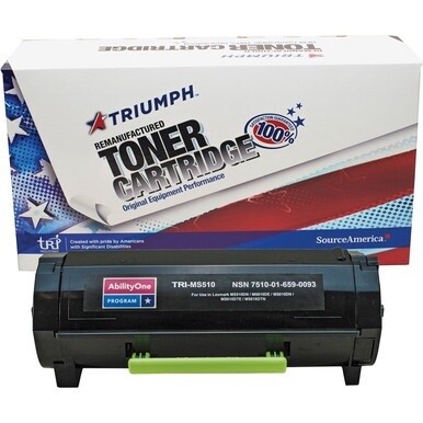7510016590093 AbilityOne Remanufactured Ultra High Yield Toner Cartridge for Lexmark MS510/MS610/MX510/MX610 - Page Yield 20,000 - Black