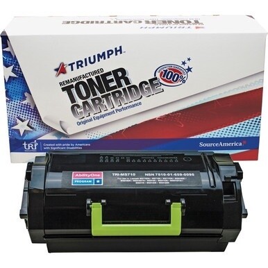ABILITYONE 7510016590095 7510-01-659-0095  Toner Cartridge, Remanufactured Lexmark MS/MX 710, 810, 711, 811, 812 Series 1 EA