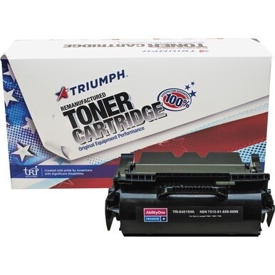 7510016590099 AbilityOne Remanufactured High Yield Toner Cartridge for Lexmark T640/T642/T644/X642/X644/X646 - Page Yield 21,000 - Black