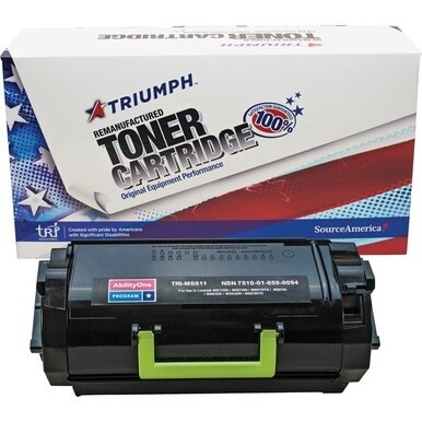 ABILITYONE 7510016590094 7510-01-659-0094  Toner Cartridge, Remanufactured Lexmark MS711/MS811/MS812, MX711/MX811/MX812 Series 1 EA