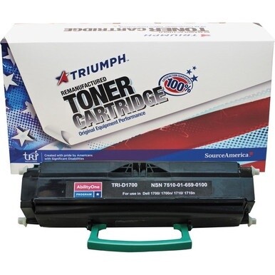 7510016590100 AbilityOne Remanufactured Universal High Yield Toner Cartridge for Dell 1700/1710 - Page Yield 6,000 - Black