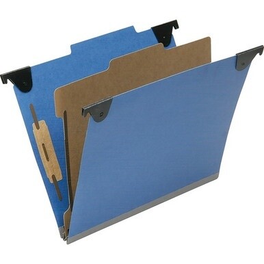 7530016816248 AbilityOne Hanging Classification File Folders - 1 Divider - 4 Sections - Letter - Royal Blue