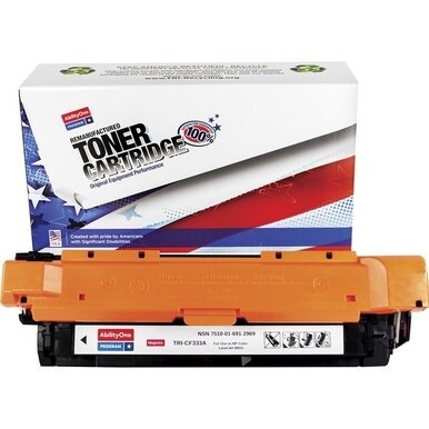7510-01-691-2969 7510016912969 AbilityOne Remanufactured Toner Cartridge for HP CF333A (HP 654A) - Page Yield 15,000 - Magenta
